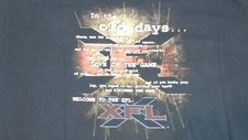 VINTAGE T-Shirt 2XL XFL FOOTBALL BURMINGHAM THUNDERBOLTS BOLTS the old days 