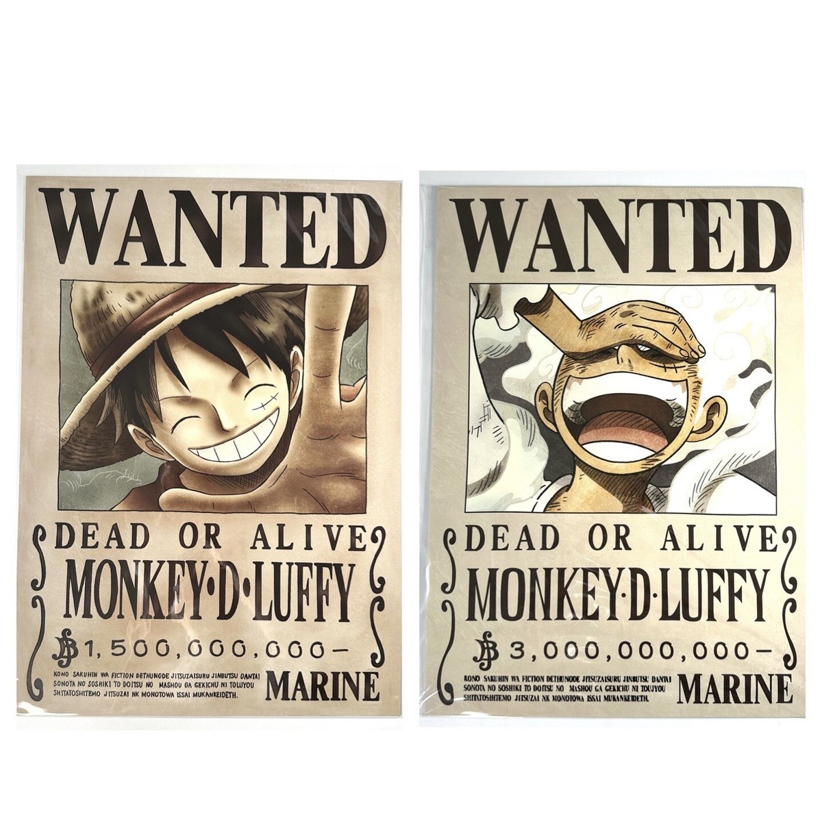 ONE PIECE WANTED POSTER Monkey D. Luffy OFFICIAL MUGIWARA STORE
