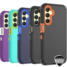 For Samsung Galaxy A25 5G Case Non-Slip Lightweight Shockproof +Screen Protector