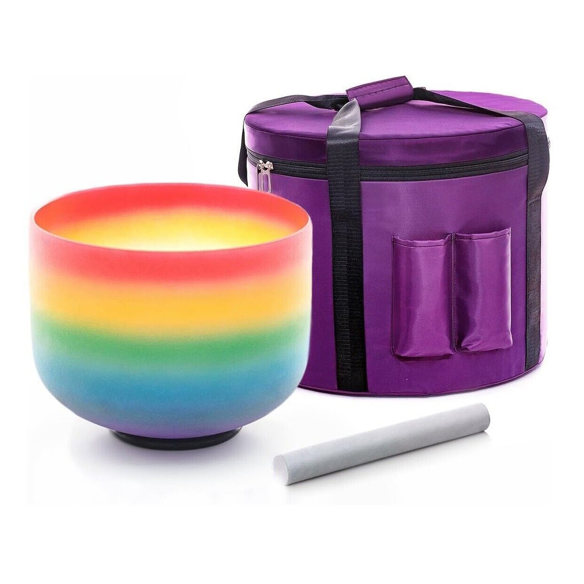 TOPFUND 8 Inch Crystal Singing Bowl - 432 Hz F Note For Heart Chakra Healing & Meditation