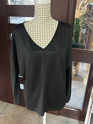 Shirt Pulli Tunika Schwarz Oversize Gr.36