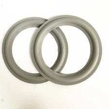 2 Replacement 5.25" Speaker Rubber Surrounds Gray For Speaker Woofer Edge Repair
