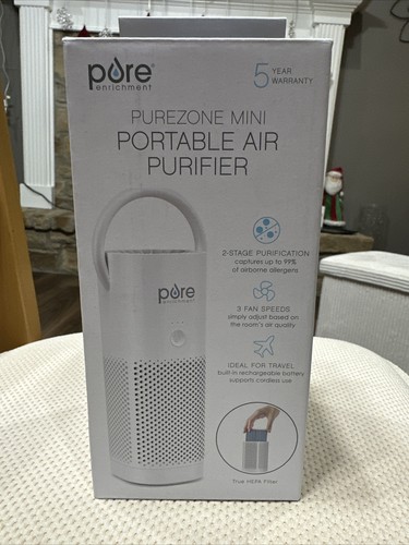 Pure Enrichment Purezone Mini Portable Air Purifier -True HEPA Filter - NIB - 第 1/4 張圖片