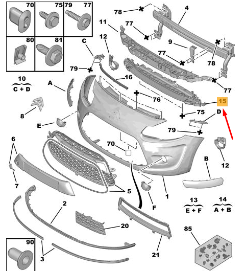 CITRO N C3 MK2 Front Bumper Absorber 7422G9 NEW GENUINE | eBay