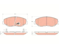 Brake pad set, disc brake Cotec TRW GDB3325 for Honda