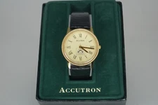 UNIQUE Men's Accutron Bulova ERIEZ 25 Year Award Gold Swiss 92562-T Quartz Watch