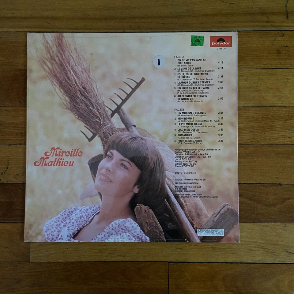 Mireille Mathieu on ne vit pas sans se dire adieu Vinyl LP Polydor 2490 128 - Image 2 of 2