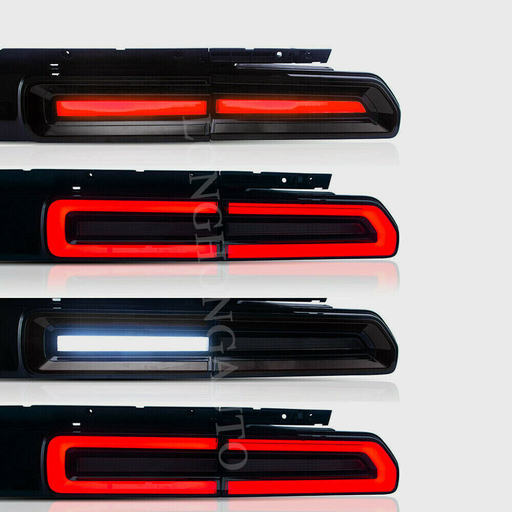 Pair Smoke LED Tail Lights For 2008-2014 Dodge Challenger – Sequential Indicators, VLAND