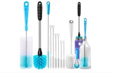 Bottle Brush Tube Cleaning Set, Long Handle Bottle Cleaner for Washing Narrow Ne