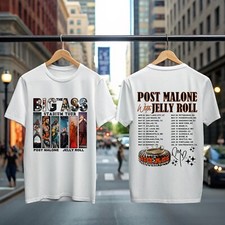POST MALONE T-Shirt, The Big Ass Stadium Tour 2025 Shirt, Rapper Jelly Roll Tee.