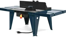 Aluminum Router Table Benchtop 34" x 13" Deluxe with On/Off Switch Routing Ext