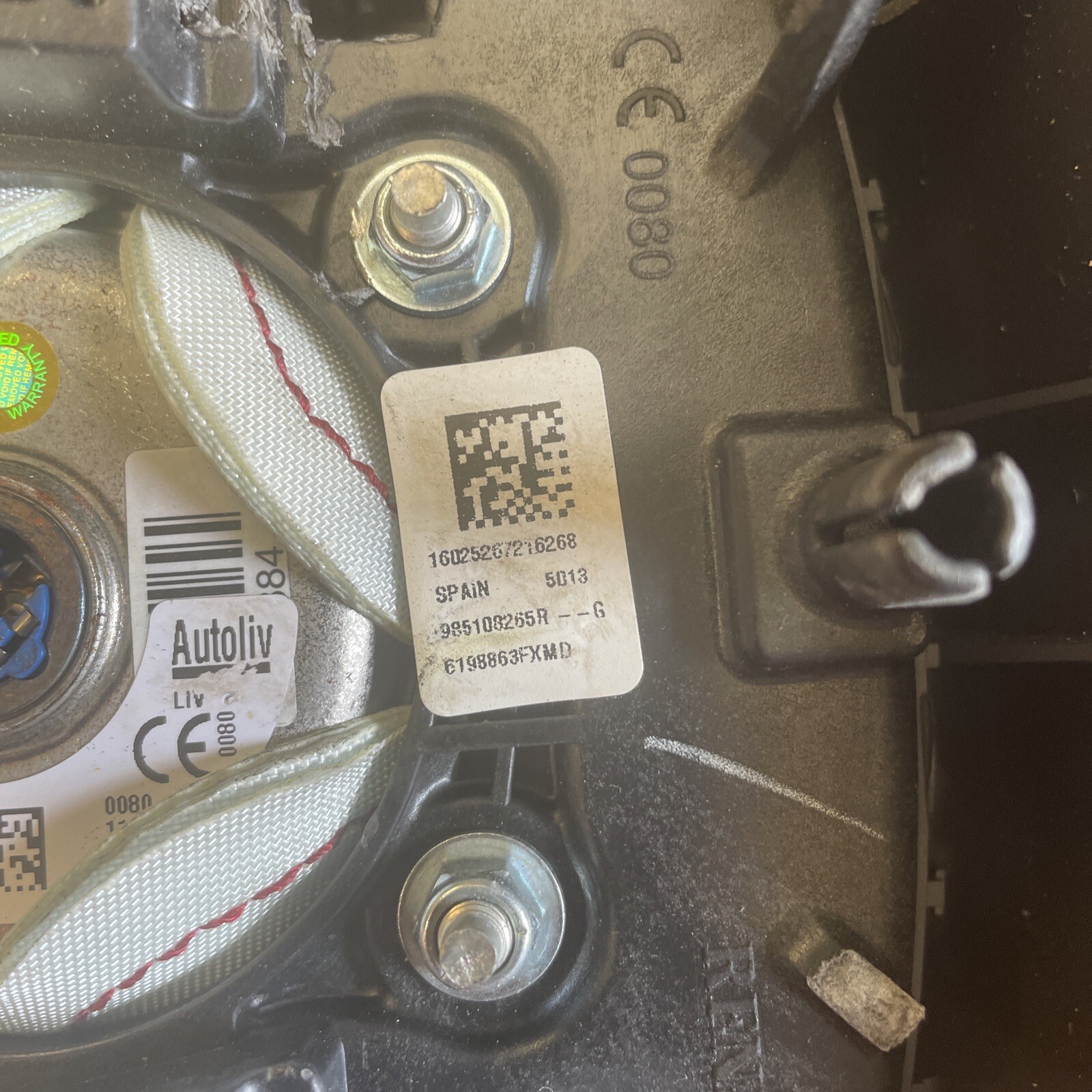 ⭐ 2015 RENAULT CAPTUR 1.5 DCI STEERING WHEEL A!RBAG 6198866 OEM  