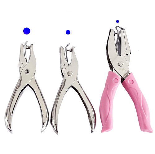 3 Pieces Single Hole Puncher Small Hole Punch Paper Hole Punch Mini Hole Punch E
