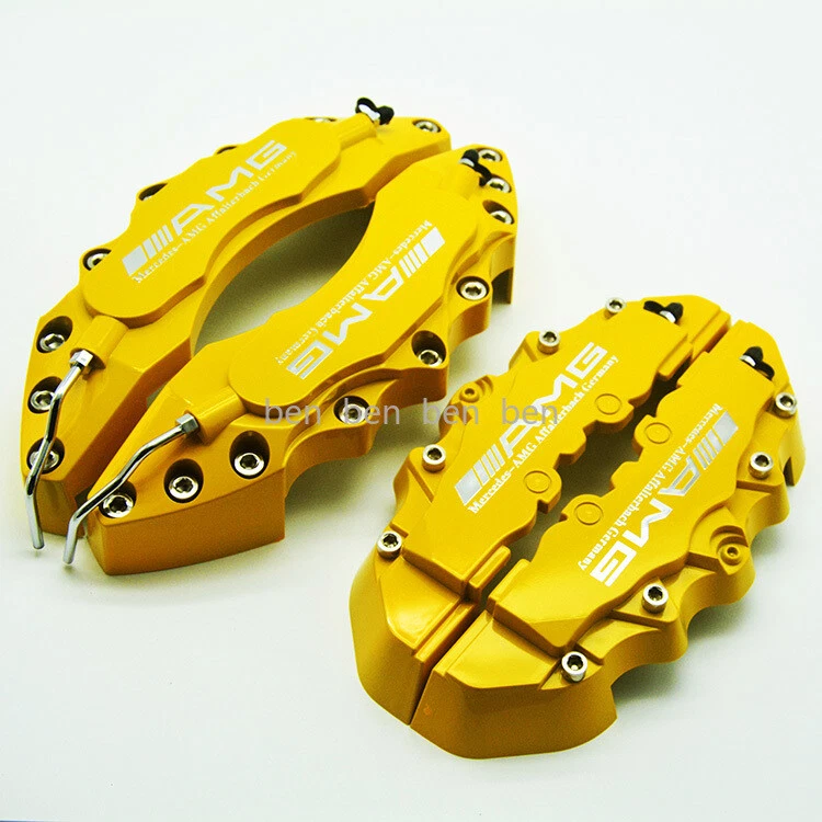 Желтые крышки суппортов автомобильных дисковых тормозов передние и задние 4 шт/комплект для Benz C/E - Изображение 2 из 4