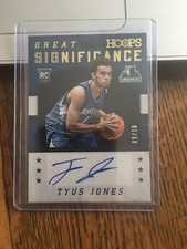 2015/16 Tyus Jones Panini Great Significance  NBA HOOPS RC AUTO /10