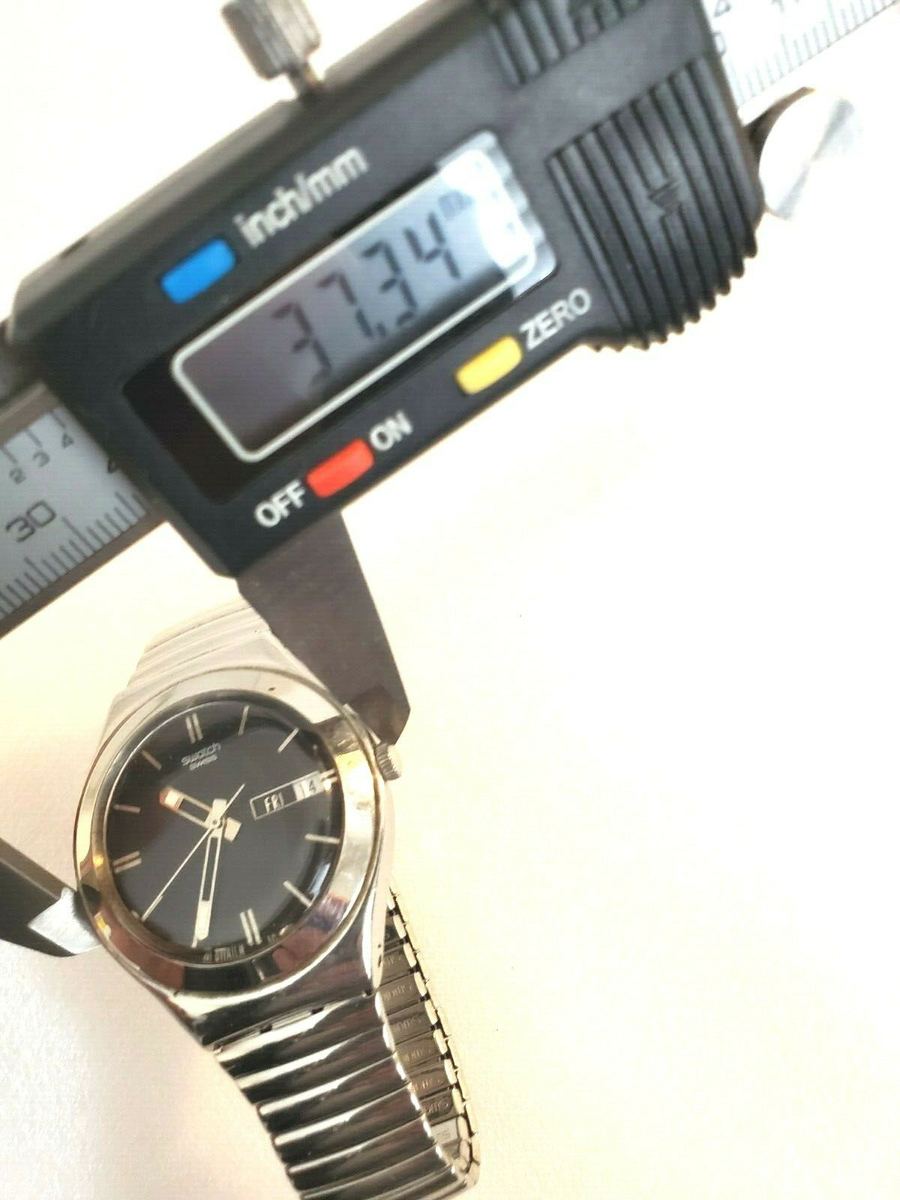 Swatch Swiss AG 1999 Quartz Day Date Black Dial Men's Watch