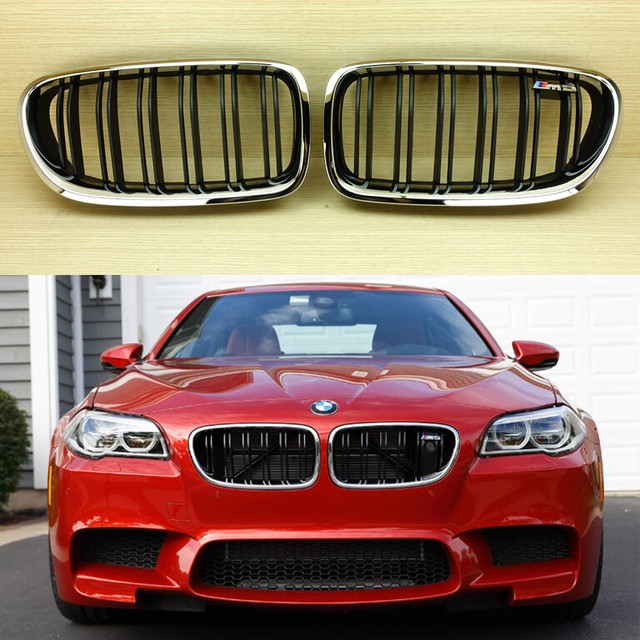 2011-16 Matte Black Chrome M5 Style Front Grille For BMW F10/F11 520i ...