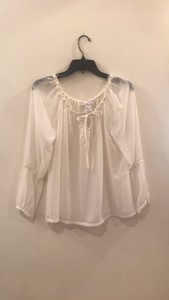 sheer peasant blouse