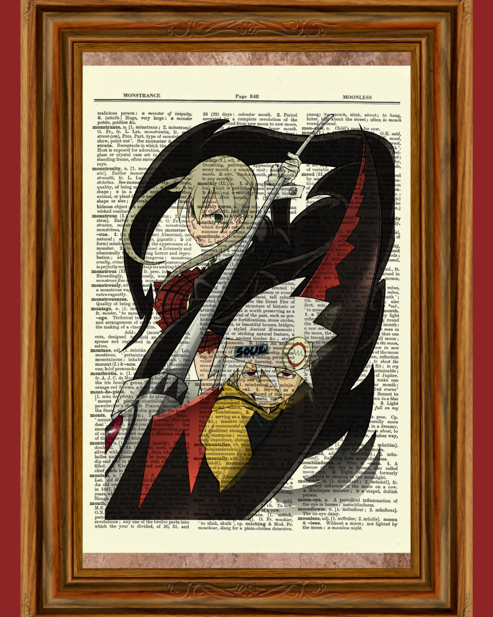 Soul Eater Dictionary Art Print Poster Picture Anime Manga Evans