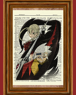 Soul Eater Dictionary Art Print Poster Picture Anime Manga Evans Death Kid Maka
