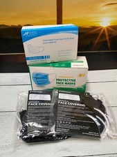 NIB 50 pk ASTM F2100 Level 1 -3 Layer Adult and 50pk 3 layer Youth Masks| Plus