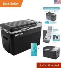 Versatile 32QT Portable Freezer for Home & Car Use - 12/24V DC & App Control