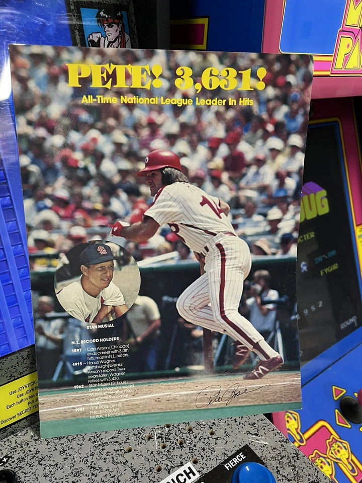 Pete Rose Lot of 6: Jumbo Info Sheet, Cobb-Buster, Plastic Bag, Kahn's Coin Etc. - Image 2 of 4