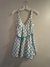 Gabar New York Vintage Womens One Piece Skirted￼Bathing Suit With Wrap  Sz 12