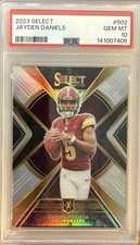 2023 Panini Select - 2024 XRC Prizm Jayden Daniels #502 (RC) PSA 10 Commanders