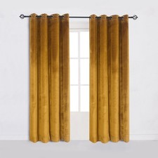 Luxurious velvet curtain with matching tie backs, very soft, 2 pieces, warm...
