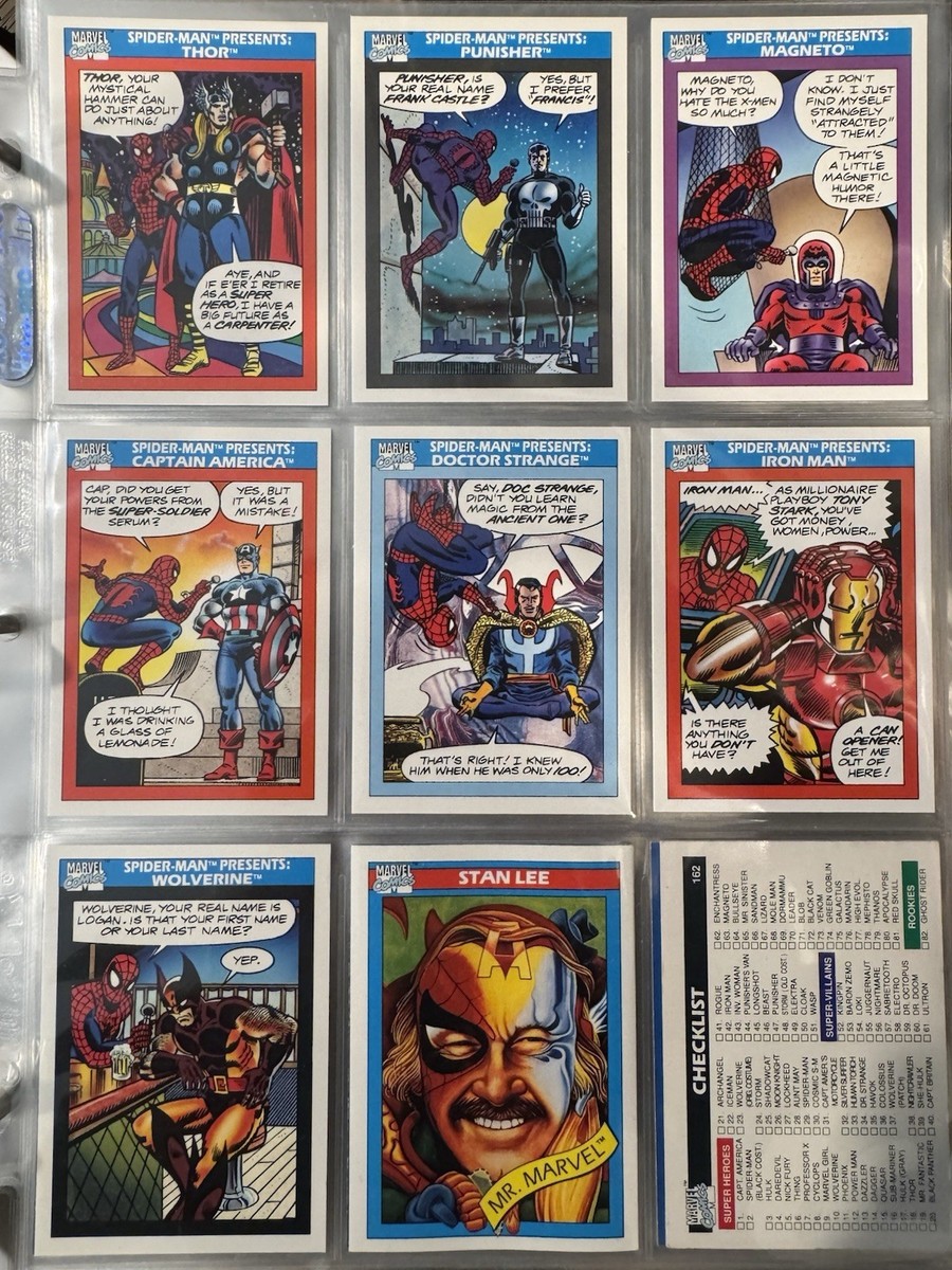 1990 Marvel Universe Series 1 Trading Cards COMPLETE BASE SET, #1