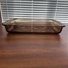 Vtg Pyrex Corning 233-N Baking Dish – Amber Brown Glass – 13x9in