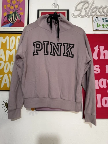 UNDERCOVER Felpa con cappuccio ROSA Victoria's Secret rosa manica lunga donna pile taglia XS