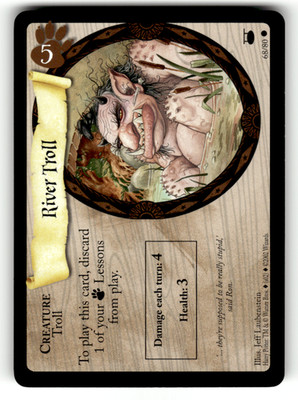 Harry Potter River Troll 2002 Trading Card Game Wizards 68/80
