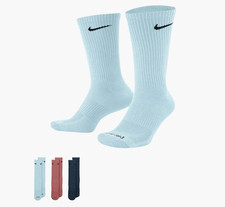 Nike Everyday Plus Crew Socks - SX6888 995 - Multi-Color 3 Pack - Size: M 6-8