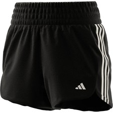 Adidas Women's Pacer Training 3-Stripe Woven High Rise Shorts