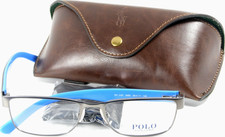 Polo Ralph Lauren PH1157 9050 Gunmetal / Blue Eyeglasses Frame 53-17-145 NEW