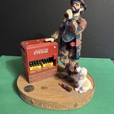Coca Cola At The Red Cooler Emmet Kelly Clown Figurine LimitedEdition 1994 #201 