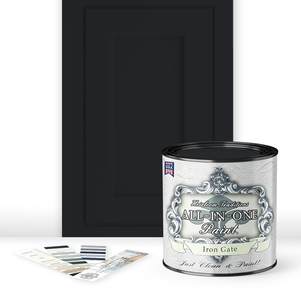 ALL-IN-ONE Paint 2 Quart Deluxe Cabinet Paint Bundle - Iron Gate