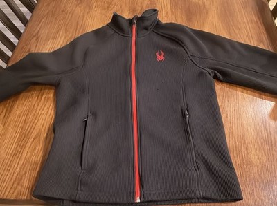 Spyder Active Sports Men's Track Jacket Full-Zip Black/Red L Polyester Pockets