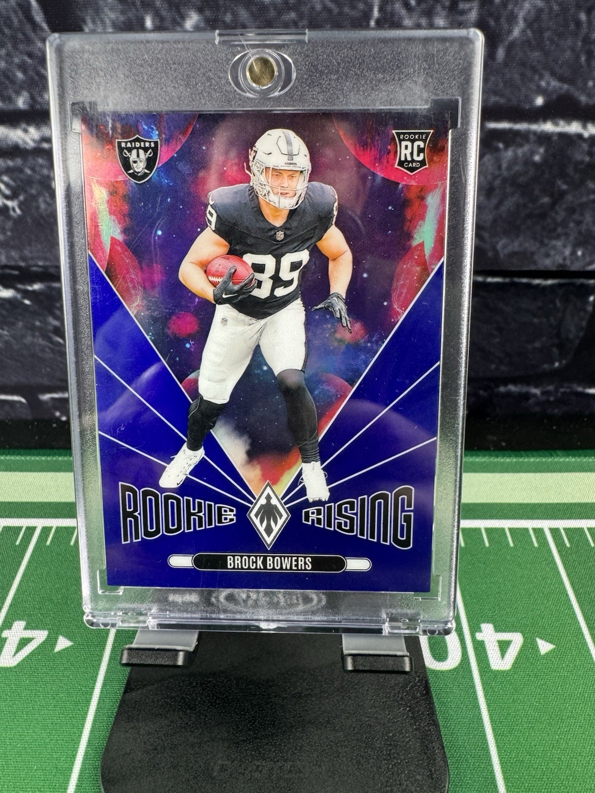 2024 Panini Phoenix Brock Bowers Rookie Rising Blue /50 - Raiders 😎