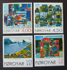 2001 FAROE ISLANDS FOROYAR DENMARK ART PAINTINGS ZACHARIAS HEINESEN VF MNH