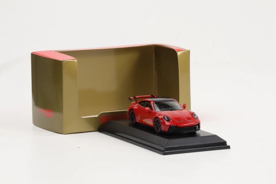 1:64 Minichamps Porsche 911 992 GT3 2021 Guardie pressofuse rosse - Immagine 2 di 4