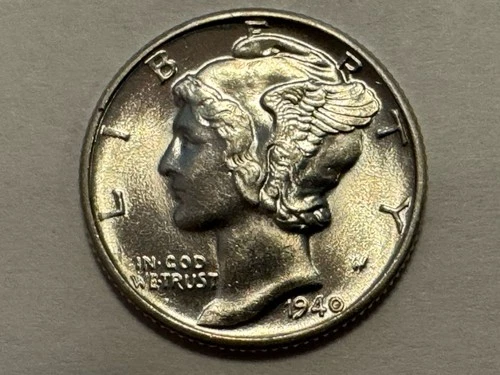 Uncirculated 1940 Mercury Dime – Very Nice (E22)