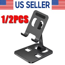 Universal Metal Desk Tabletop Phone iPad Tablet Stand Holder Foldable Adjustable