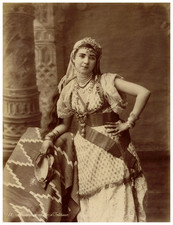 Algeria, Moorish in Costume d'Interior vintage albumen print print print al print