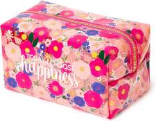 - Trousse Porta Trucchi, Makeup Queen, 18X14 Cm, in Metallo E TPU, Tema Flowers,