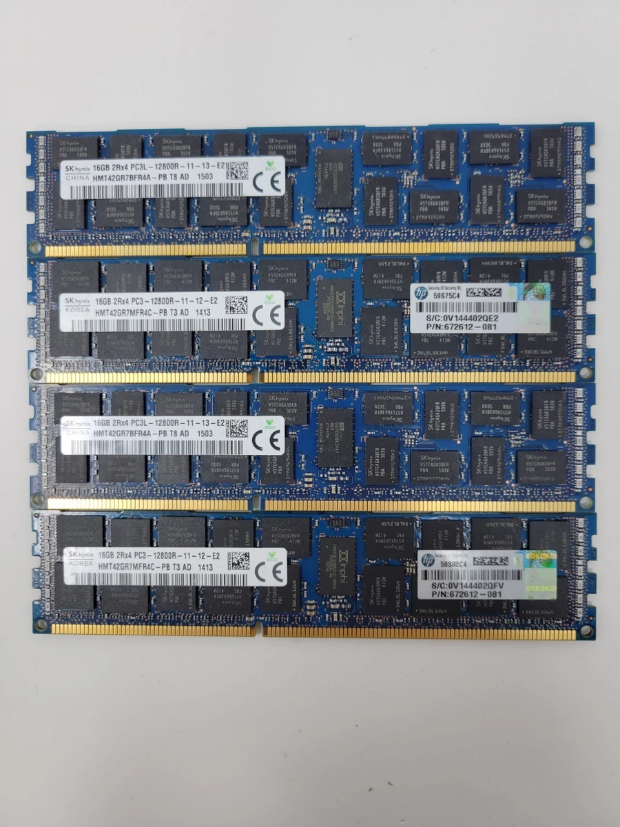 N*a様 SK hynix 16GB 2Rx4 PC3L-12800R SK hynix PC3-12800 (DDR3-1600) Server RAM for sale | eBay