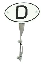 EMPI 15-2041 Vintage Look "D" Origin License Plate, For Bug/BMW/Porsche/Mercedes