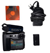 Sony MVC-FD73 Mavica Digital Camera Tested w/ NP-F330 Battery Disk Strap TESTED